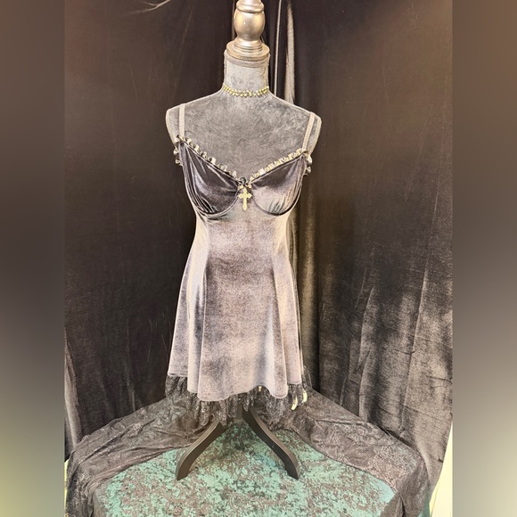 Dolls Kill Dresses & Skirts - Dolls Kill Black Velvet Mini Dress